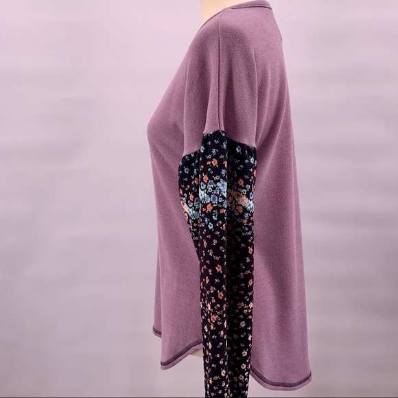 Twenty Second Mixed Material Baloon Sleeve Top Med - Picture 4 of 8